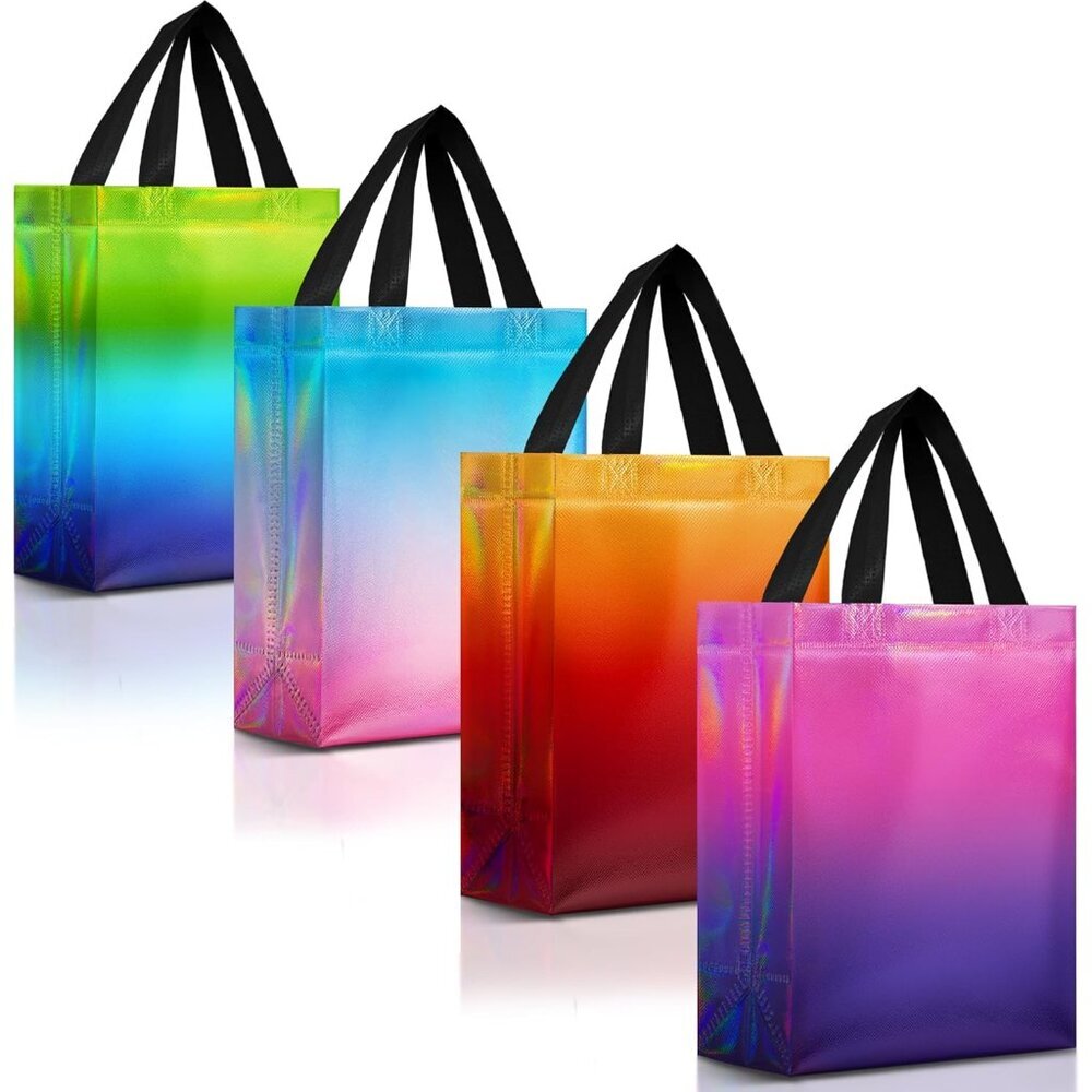 Elegantly Designed Medium Gift Bags - Set of 12 - Eco-Friendly & Reusable